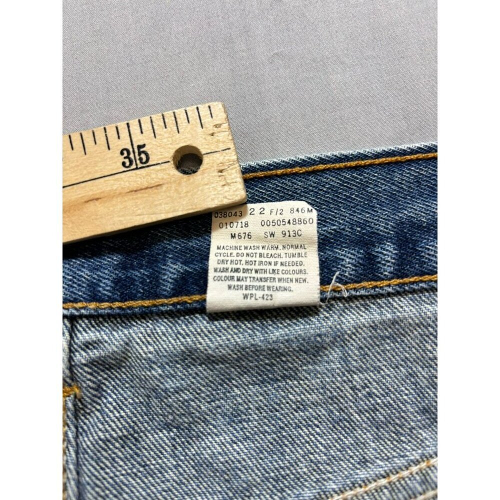 Vintage 80s Levis 505 Mens 33x30 Blue Reg Straight Made In Canada Nice Patch - Picture 7 of 12